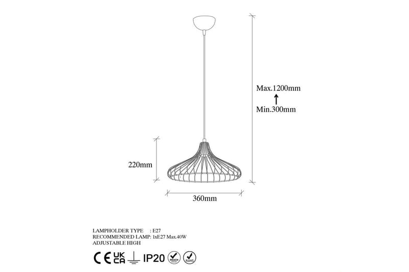 Taklampa Zairon Svart / Antik - Svart / Antik - Belysning - Lampor & belysning inomhus - Fönsterlampa