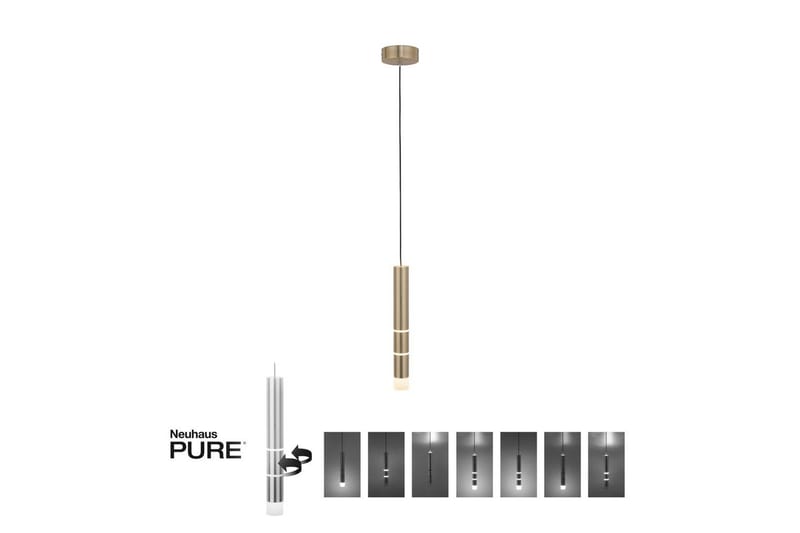 Taklampa Pure Vega - 12x120x12 cm, Matt mässing - Belysning - Lampor & belysning inomhus - Fönsterlampa