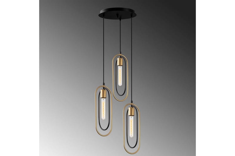 Taklampa Pindor Thre svart / guld - Guld/Svart - Belysning - Lampor & belysning inomhus - Fönsterlampa