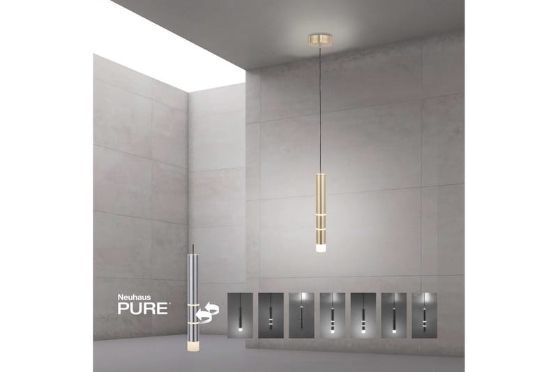 Taklampa Pure Vega - 12x120x12 cm, Matt mässing - Belysning - Lampor & belysning inomhus - Fönsterlampa