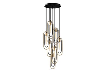 Taklampa Pindor Thre svart / guld - Svart - Belysning - Lampor & belysning inomhus - Fönsterlampa