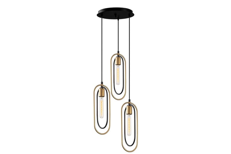 Taklampa Pindor Thre svart / guld - Guld/Svart - Belysning - Lampor & belysning inomhus - Fönsterlampa