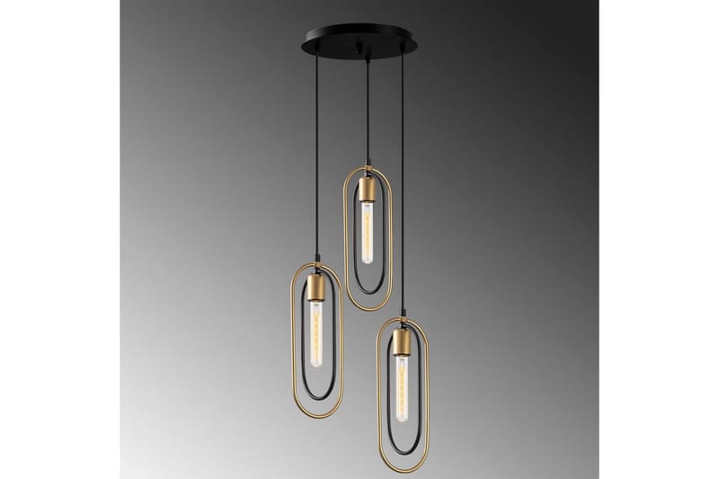 Taklampa Pindor Thre svart / guld - Guld/Svart - Belysning - Lampor & belysning inomhus - Fönsterlampa