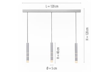 Taklampa Pure Vega - 5x120x120 cm, Aluminium - Belysning - Lampor & belysning inomhus - Fönsterlampa
