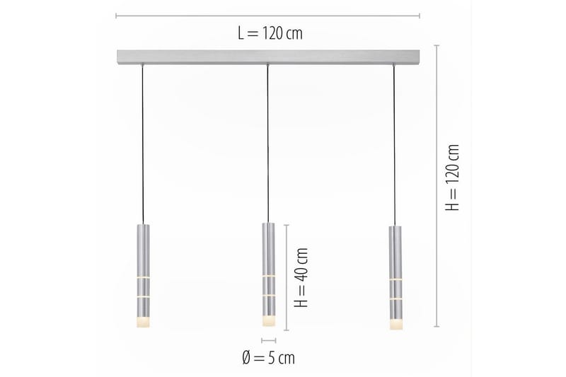 Taklampa Pure Vega - 5x120x120 cm, Aluminium - Belysning - Lampor & belysning inomhus - Fönsterlampa
