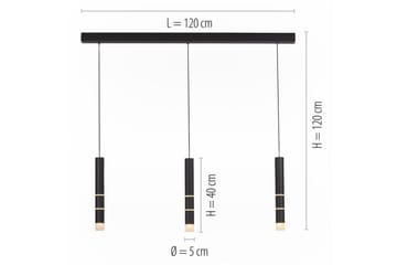 Taklampa Pure Vega - 5x120x120 cm, Svart - Belysning - Lampor & belysning inomhus - Fönsterlampa