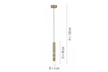 Taklampa Pure Vega - 12x120x12 cm, Matt mässing - Belysning - Lampor & belysning inomhus - Fönsterlampa