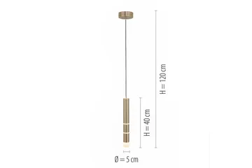Taklampa Pure Vega - 12x120x12 cm, Matt mässing - Belysning - Lampor & belysning inomhus - Fönsterlampa