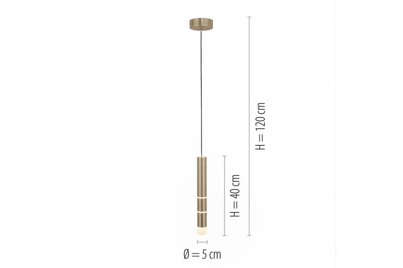 Taklampa Pure Vega - 12x120x12 cm, Matt mässing - Belysning - Lampor & belysning inomhus - Fönsterlampa
