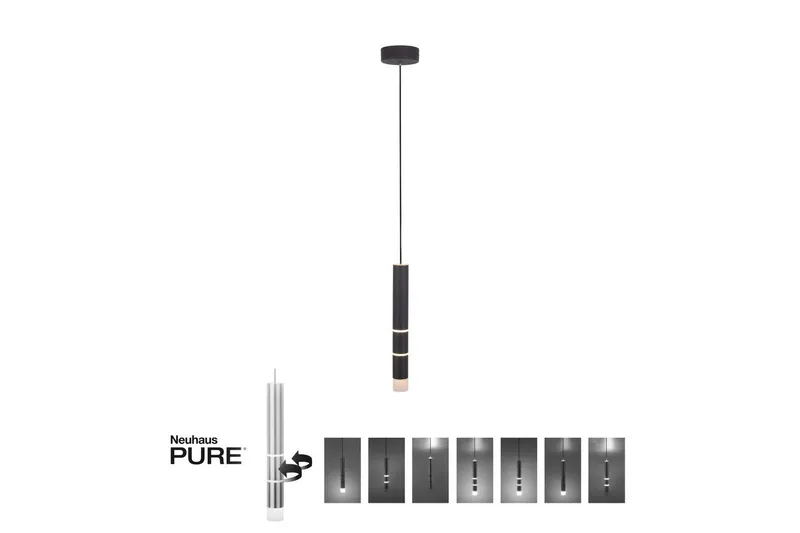 Taklampa Pure Vega - 12x120x12 cm, Svart - Belysning - Lampor & belysning inomhus - Fönsterlampa