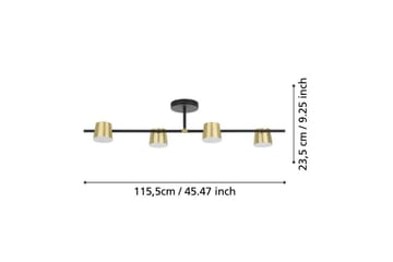 Takpendel Eglo Altamira Svart/Mässing - Belysning - Lampor & belysning inomhus - Fönsterlampa