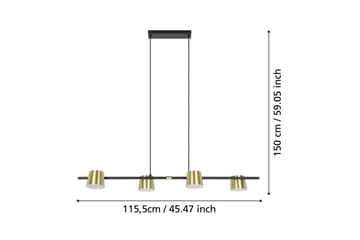 Takpendel Eglo Altamira Svart/Mässing - Belysning - Lampor & belysning inomhus - Fönsterlampa