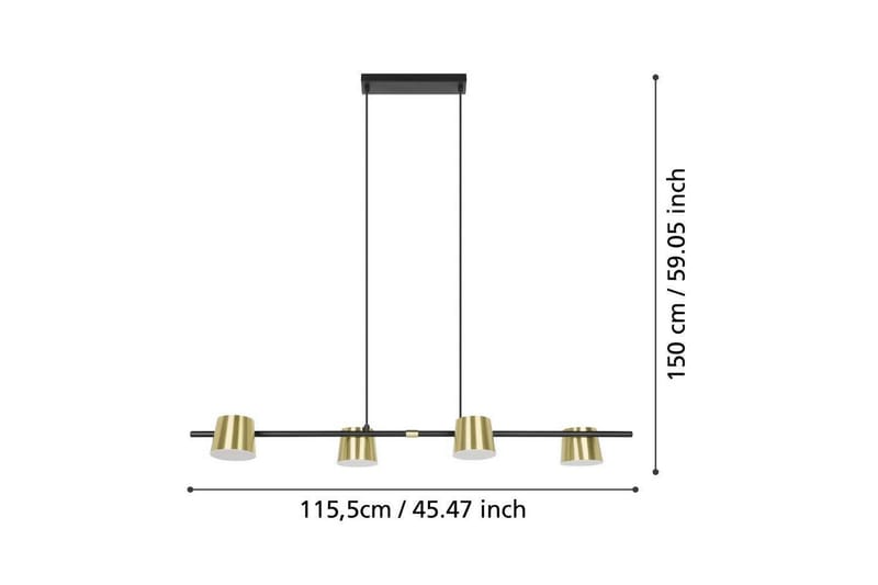 Takpendel Eglo Altamira Svart/Mässing - Belysning - Lampor & belysning inomhus - Fönsterlampa