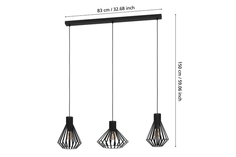 Takpendel Eglo Basidano Svart med 3 Lampor - Belysning - Lampor & belysning inomhus - Fönsterlampa