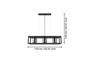Takpendel Eglo Brisling Svart/Transparent Ram med 3 Lampor - Belysning - Lampor & belysning inomhus - Fönsterlampa