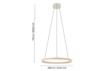 Takpendel Eglo Cadinaro Grå/Trä Rondell - Belysning - Lampor & belysning inomhus - Fönsterlampa