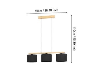 Takpendel Eglo Castralvo - Svart/Brun - Belysning - Lampor & belysning inomhus - Fönsterlampa