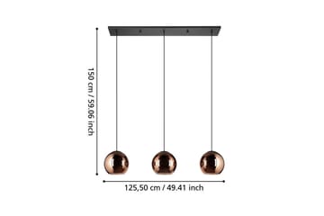 Takpendel Eglo Cordoba Svart/Koppar med 3 Lampor - Belysning - Lampor & belysning inomhus - Fönsterlampa