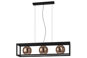 Takpendel Eglo Cordoba Svart/Koppar Ram med 3 Lampor - Belysning - Lampor & belysning inomhus - Fönsterlampa