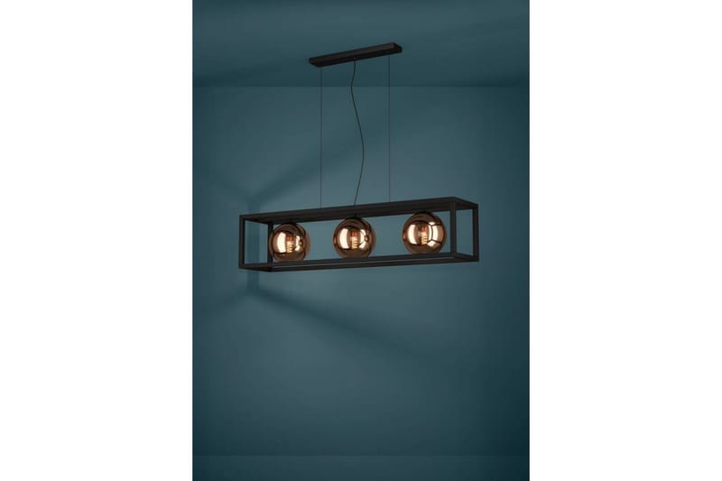 Takpendel Eglo Cordoba Svart/Koppar Ram med 3 Lampor - Belysning - Lampor & belysning inomhus - Fönsterlampa