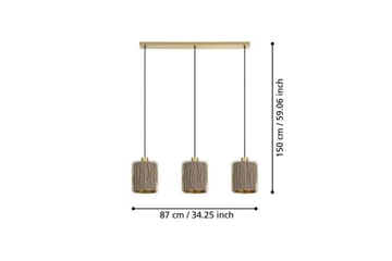 Takpendel Eglo Corojal Cappuccino/Mässing med 3 Lampor - Belysning - Lampor & belysning inomhus - Fönsterlampa