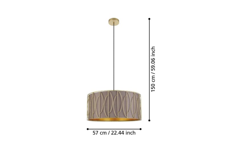 Takpendel Eglo Corojal Cappuccino/Mässing - Belysning - Lampor & belysning inomhus - Fönsterlampa