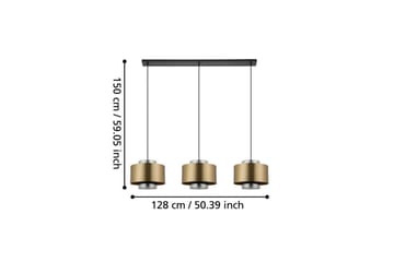 Takpendel Eglo Duglia Transparent/Guld med 3 Lampor - Belysning - Lampor & belysning inomhus - Fönsterlampa