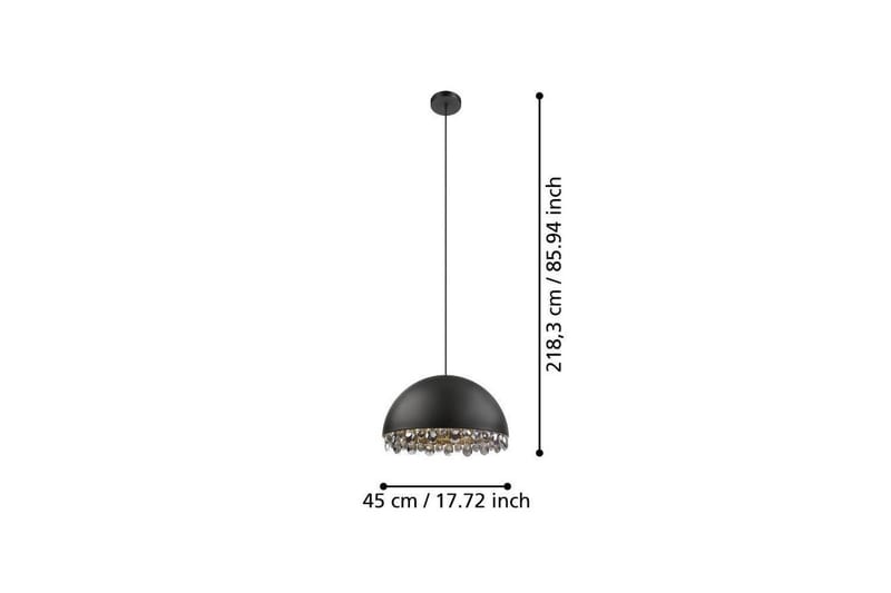 Takpendel Eglo Gaetano 2 Svart/Guld Kristall - Belysning - Lampor & belysning inomhus - Fönsterlampa