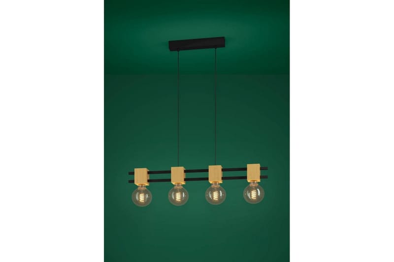 Takpendel Eglo Levantara Svart/Trä med 4 Lampor - Belysning - Lampor & belysning inomhus - Fönsterlampa