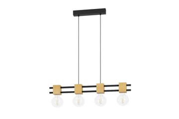Takpendel Eglo Levantara Svart/Trä med 4 Lampor - Belysning - Lampor & belysning inomhus - Fönsterlampa