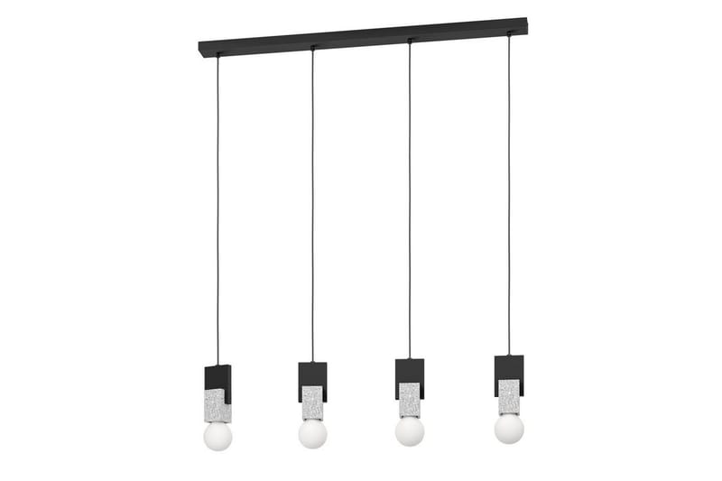 Takpendel Eglo Lobatia med 4 Lampor, Svart/Grå/Vit