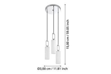 Takpendel Eglo Majana Opalvit/Krom Rondell med 3 Lampor - Belysning - Lampor & belysning inomhus - Fönsterlampa