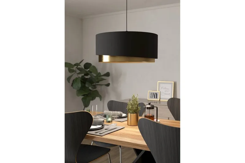 Takpendel Eglo Manderline Svart/Mässing 56 cm - 56 cm - Belysning - Lampor & belysning inomhus - Fönsterlampa
