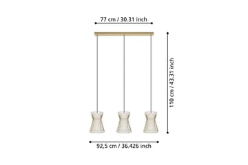 Takpendel Eglo Maseta med 3 Lampor Guldfärgad Vit - Vit/Guld - Belysning - Lampor & belysning inomhus - Fönsterlampa