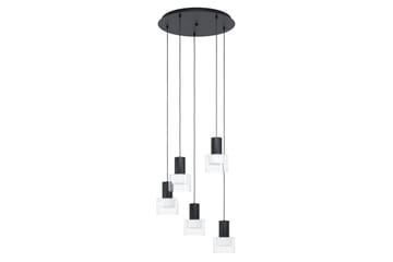 Takpendel Eglo Molineros Svart/Transparent Rondell med 5 Lampor - Belysning - Lampor & belysning inomhus - Fönsterlampa