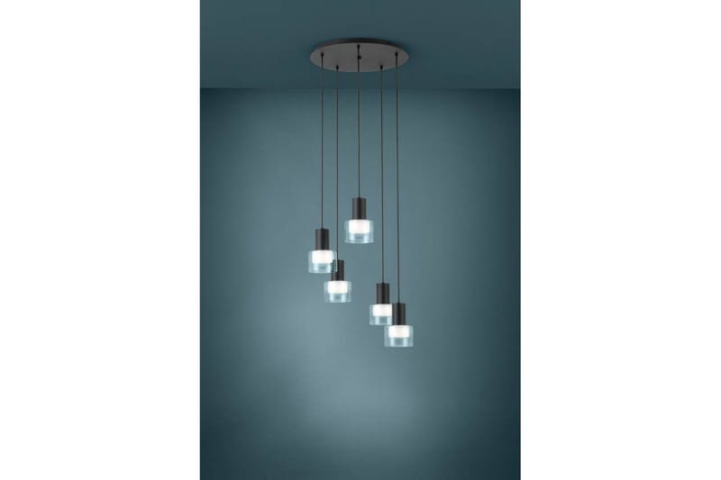 Takpendel Eglo Molineros Svart/Transparent Rondell med 5 Lampor - Belysning - Lampor & belysning inomhus - Fönsterlampa