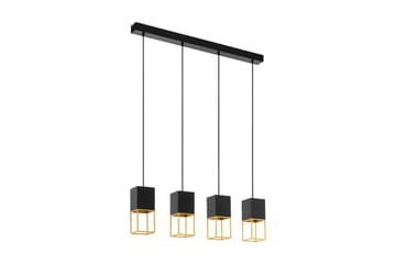 Takpendel Eglo Montebaldo med 4 Lampor - Svart/Guld - Belysning - Lampor & belysning inomhus - Fönsterlampa
