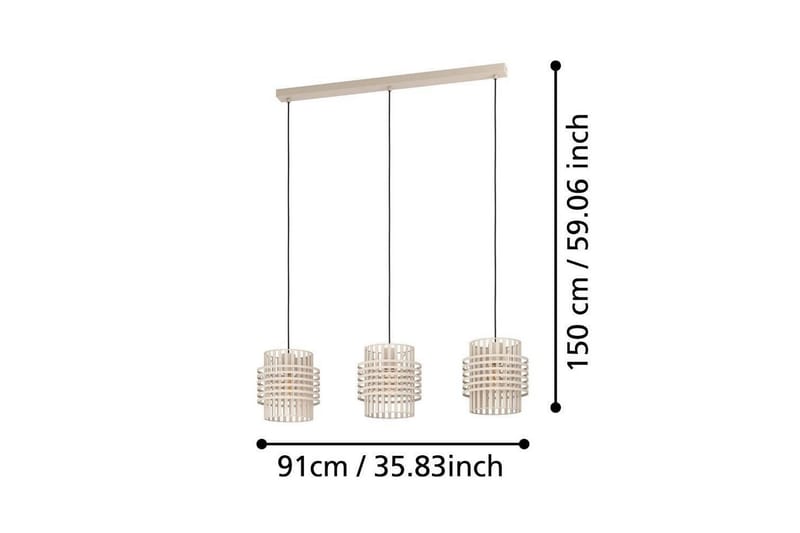 Takpendel Eglo Oltamar Sand med 3 Lampor - Belysning - Lampor & belysning inomhus - Fönsterlampa