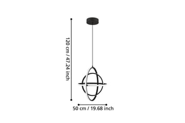Takpendel Eglo Retornio Svart/Vit 50 cm - 50 cm - Belysning - Lampor & belysning inomhus - Fönsterlampa