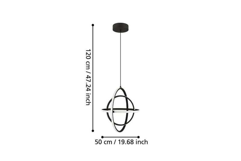 Takpendel Eglo Retornio Svart/Vit 50 cm - 50 cm - Belysning - Lampor & belysning inomhus - Fönsterlampa