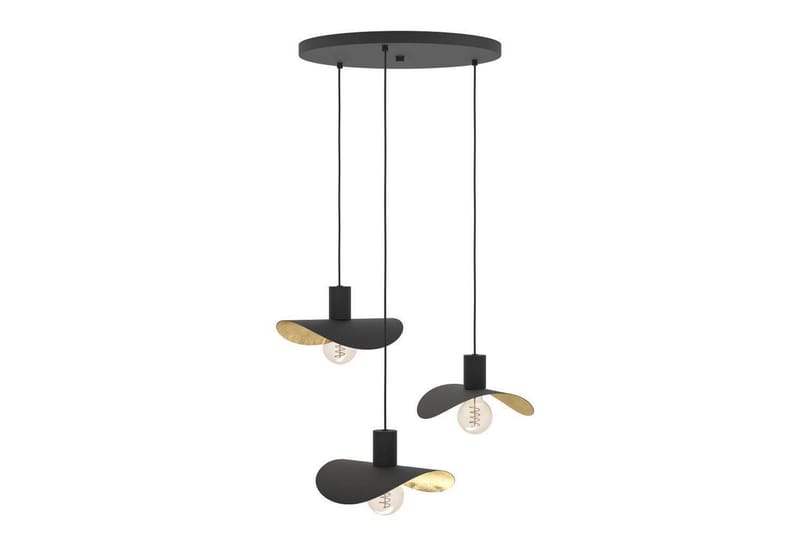 Takpendel Eglo Saceda Svart/Guld Rondell med 3 Lampor - Belysning - Lampor & belysning inomhus - Fönsterlampa