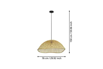 Takpendel Eglo Sambucona Trä/Svart 72 cm - 72 cm - Belysning - Lampor & belysning inomhus - Fönsterlampa