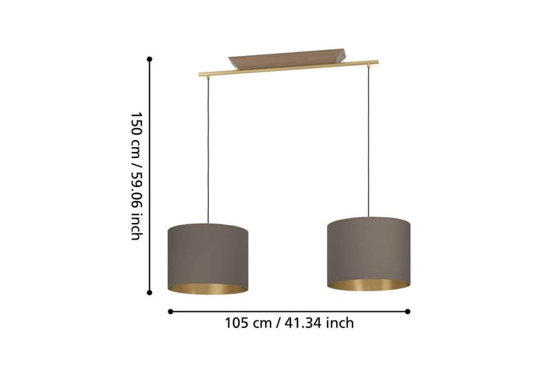 Takpendel Eglo Santandria Cappuccino med 2 Lampor - Belysning - Lampor & belysning inomhus - Fönsterlampa