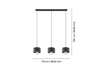 Takpendel Eglo Sapuara Svart Kristall med 3 Lampor - Belysning - Lampor & belysning inomhus - Fönsterlampa