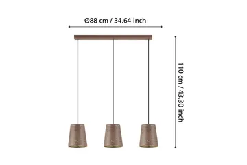 Takpendel Eglo Segezia med 3 Lampor - Brun/Guld - Belysning - Lampor & belysning inomhus - Fönsterlampa