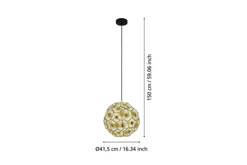 Takpendel Eglo Skoura Rund Mässing 41 cm - 41 cm - Belysning - Lampor & belysning inomhus - Fönsterlampa