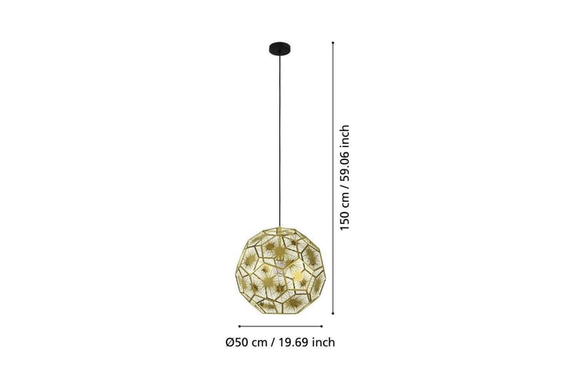 Takpendel Eglo Skoura Rund Mässing 50 cm - 50 cm - Belysning - Lampor & belysning inomhus - Fönsterlampa