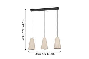 Takpendel Eglo Tolleric Sand/Svart med 3 Lampor - Belysning - Lampor & belysning inomhus - Fönsterlampa