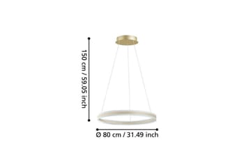 Takpendel Eglo Tonarella Rondell Champagne - Belysning - Lampor & belysning inomhus - Fönsterlampa