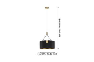 Takpendel Eglo Tortola 1 Svart/Mässing - Belysning - Lampor & belysning inomhus - Fönsterlampa